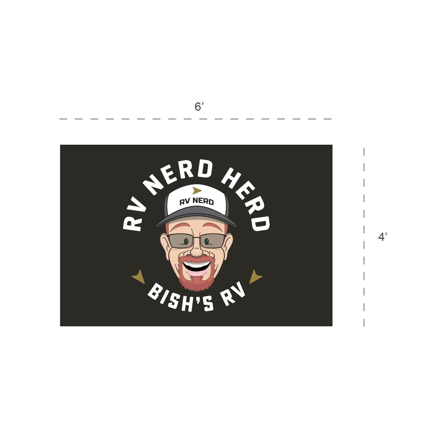 Nerdtastic Camping Flag!